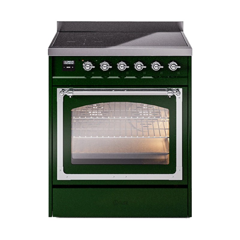 ILVE Nostalgie II Noblesse 30 po à induction, Vert émeraude / chrome