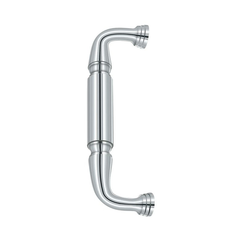 Deltana DP2574U26 8-7/8" Door Pull without Rosette with 8" Center to Center Bright Chrome Finish, Polished Chrome