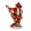 Figurine de Noël Kurt Adler Fabriche, père Noël pompier sur échelle, 11,5 po