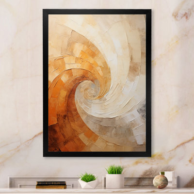 «Beige minimalisme spirales poteries II - spirales abstraites», art mural_106141
