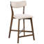 Upholstered Counter Stool with Solid Wood Frame