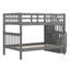 Lit superposé double en bois avec rangement-776046811