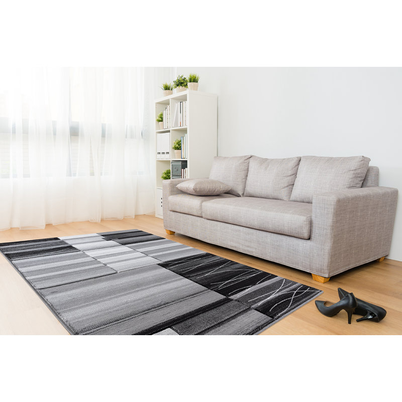 Anjolie Abstract Indoor Rug, Rectangle 6'9" x 9'6"