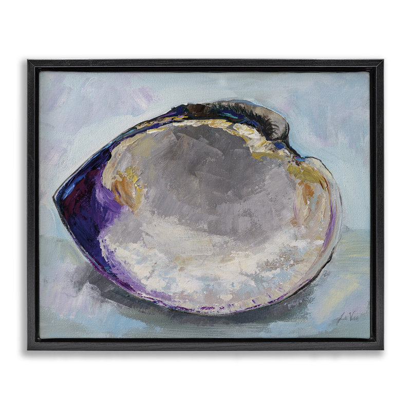 «Baby Clam Shell» par Jeanette Vertentes, Cadre flottant noir de jais, H 16 po x l 20 po