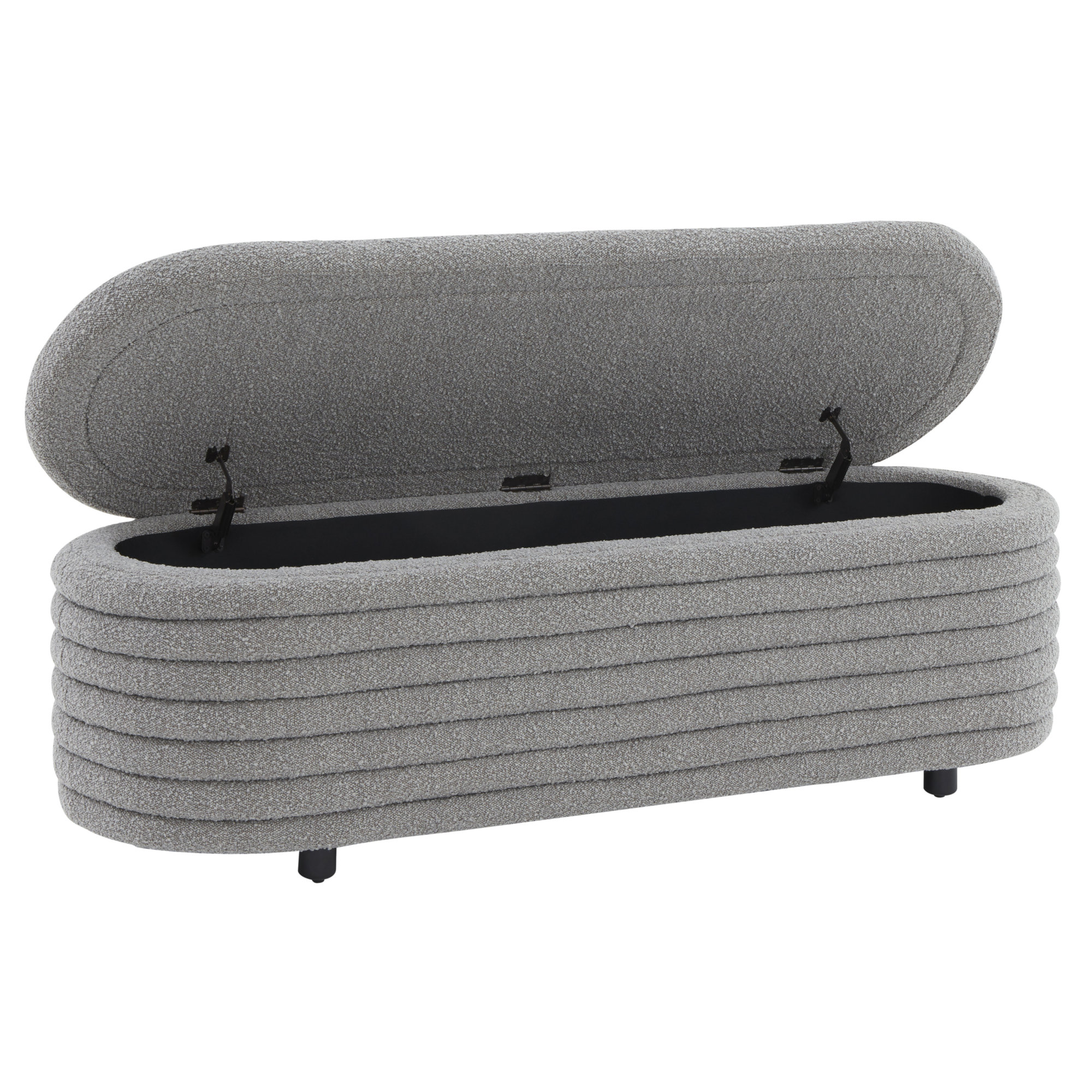Delray Upholstered Flip Top Storage Bench - Thumbnail 2