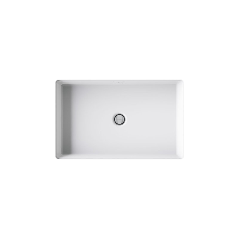 Kathryn® Vitreous China Rectangular Undermount Bathroom Sink with Overflow, White