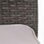 Chaise d'extérieur empilable en rotin avec structure en fer et coussins (ensemble de 4)