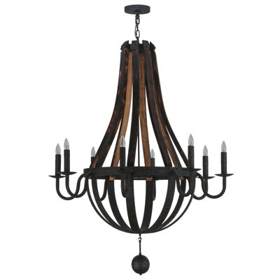 Lustre empire 8 lumières façon bougie