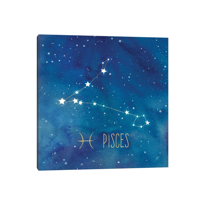 Star Sign Pisces by Cynthia Coulter - Wrapped Canvas Print, 45.72 cm H x 45.72 cm W