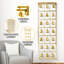 Grande décoration murale en métal Golden Bells pour salon, décorations murales 37 pouces 95 cm