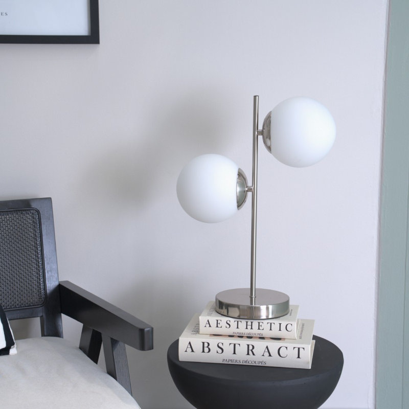 Airina Metal Table Lamp, Silver, No