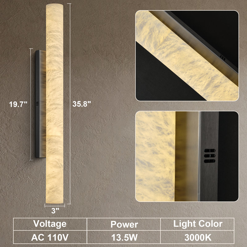 Applique murale 2 lumières pour salle de bain Castilla, Noir mat