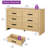 6 Drawer Dresser for Bedroom, 53" Wide Wood Double Dresser with Large Drawers, Farmhouse Rustic Chest of Drawers, Oak Storage Organizer for Living Room,-741685977