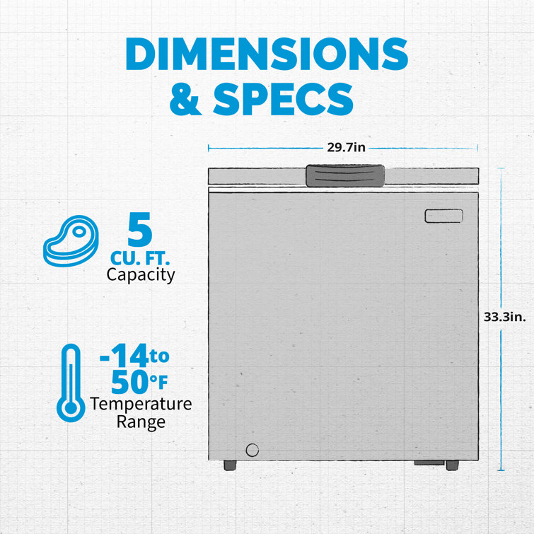 Newair 5 Cu. Ft. Mini Deep Chest Freezer and Refrigerator in Black with  Digital Temperature Control & Reviews