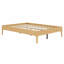 Base de lit plateforme moderne en bois avec lattes de bois et support en métal fiable-752141530