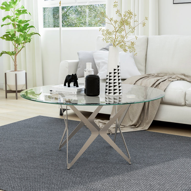 Alailah Glass Top Coffee Table