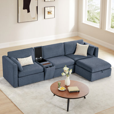 Canapé modulaire 4 pièces avec console Winfree