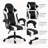 Ergonomic gaming chair with headrest and lumbar support; office chair with adjustable footrest, casters, height adjustment, and 360° swivel; computer chair suitable for home offices