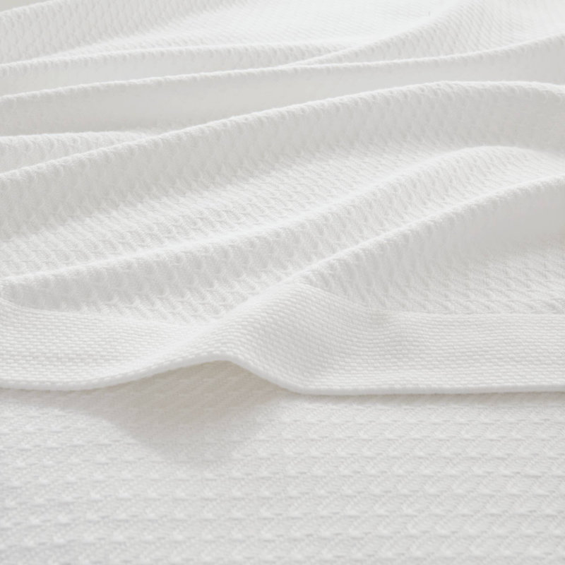 Couverture en coton égyptien 100% coton, Double / grand, Blanc