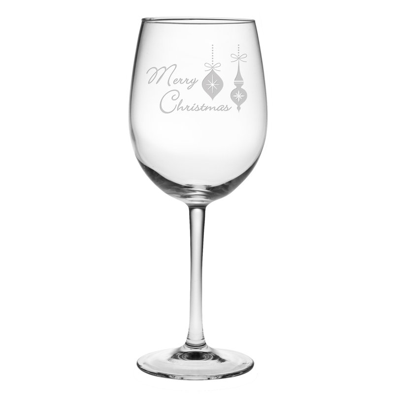 Ornements joyeux de noël 19 oz. verre à vin tout usage Sherrell