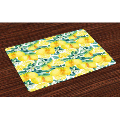 Isham Garden Lemon Citrus Branches Placemat