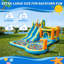 Parc aquatique gonflable de 16 pi - glissade 9-en-1 avec glissade, mur d'escalade, panier de basketball et piscine pour enfants