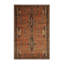 Tapis art déco brun lavable à la machine-1183378065