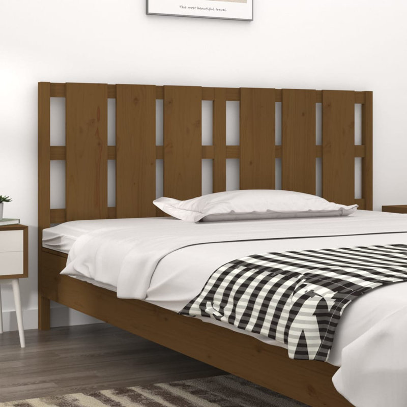 Dishon Solid Wood Headboard, Double (4'6), Honey Brown