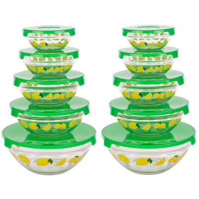  20 récipients de rangement en verre avec couvercles par Classic Cuisine