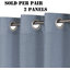 2 panneaux de rideaux en lin de couleur unie avec œillets Lyla-311462095-311462094
