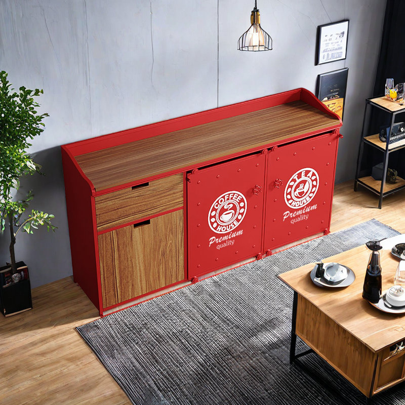 Buffet Rosaleta, Rouge, H 35,4 po x l 78,7 po x P 15,7 po