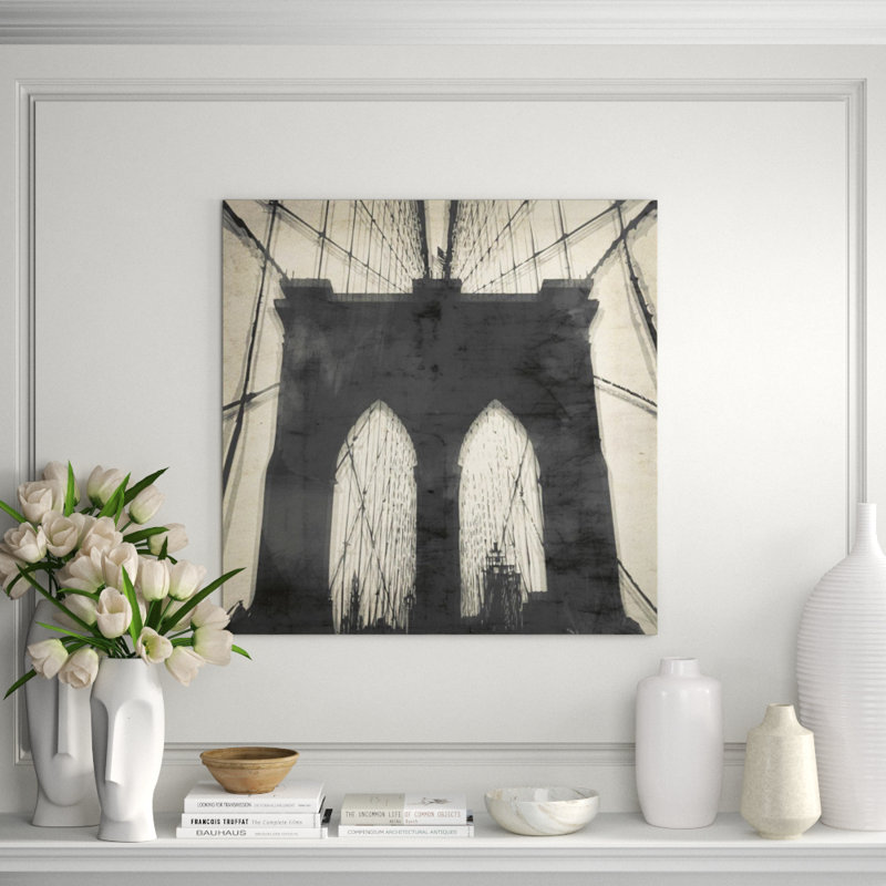 Old Brooklyn Bridge Print by Isabella Burton, Plexi, 36" H x 36" W