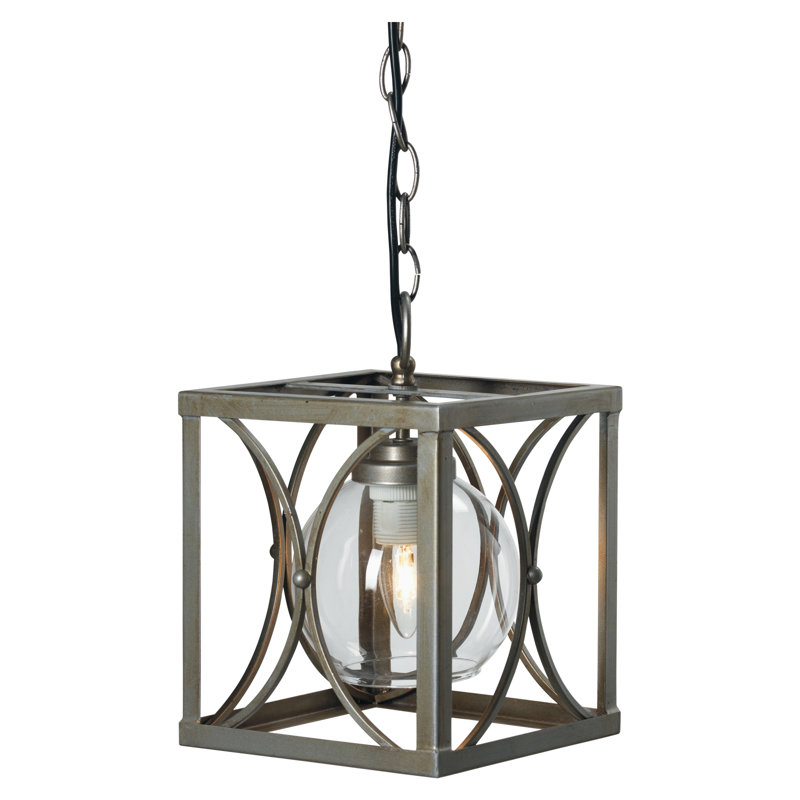 Adella 1 - Light Silver Square/Rectangle Pendant