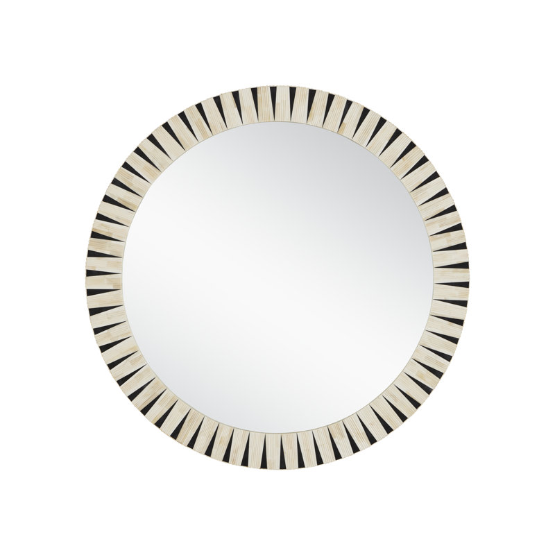 Arvi Round Bone Wall Mirror