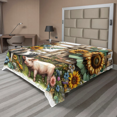 Drap plat rustique Ambesonne