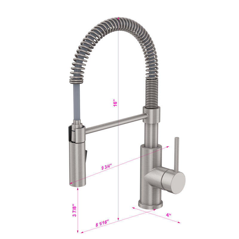 Vetta Pull Out Kitchen Faucet, Brushed Nickel