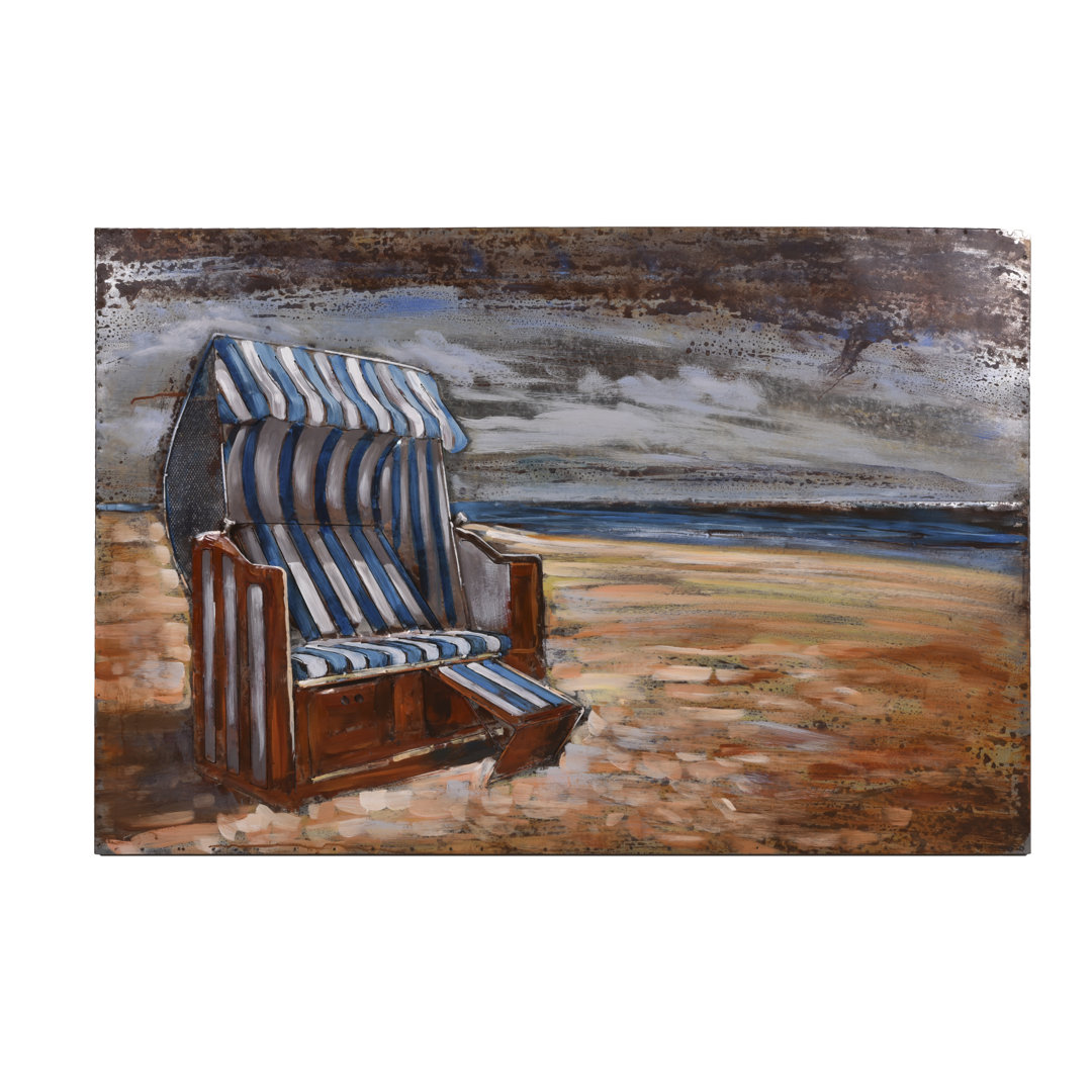 3D Metallbild Strandkorb