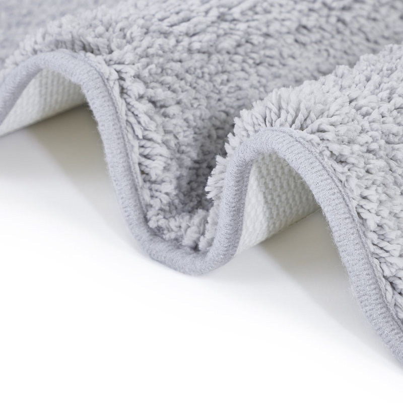 Alheide Non-Slip Bath Rug, Grey