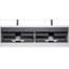Meuble-lavabo mural 72 po avec lavabo 72 po, lavabo mural moderne avec lavabo en résine et 4 tiroirs à fermeture en douceur, blanc brillant 24V11-72GW