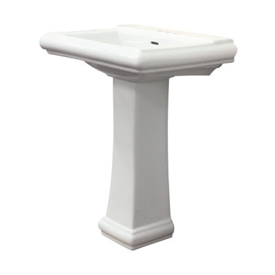 Transolid Avalon 19.63'' White Vitreous China Rectangular Bathroom Sink with Overflow