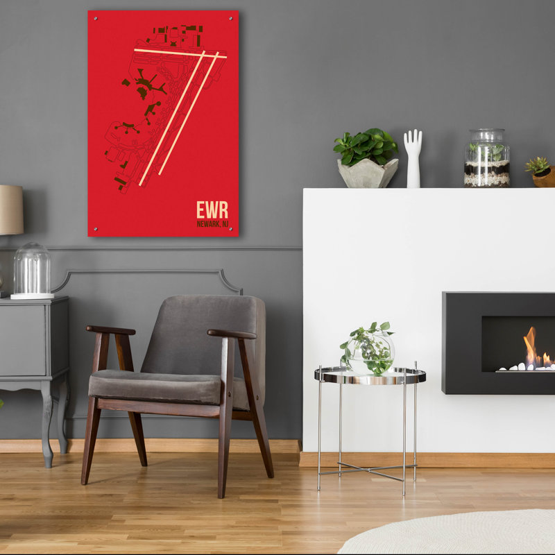 "EWR" par O8 à gauche, H 36 po x l 24 po x P 0,2 po