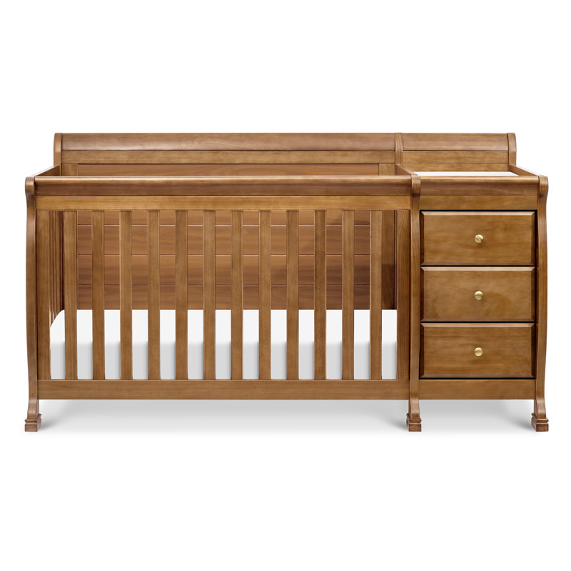 Kalani Chestnut 4-in-1 Convertible Crib with Changer