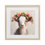 «Flower Crowned Goat», reproduction encadrée sous verre, design par Roozbeh-936040973-936040974