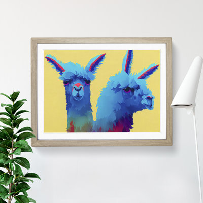 Delightful Llamas - Single Picture Frame Painting