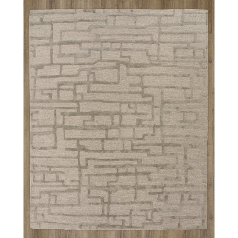Hand Tufted Wool/Tencel Area Rug, 7'9" x 9'9"