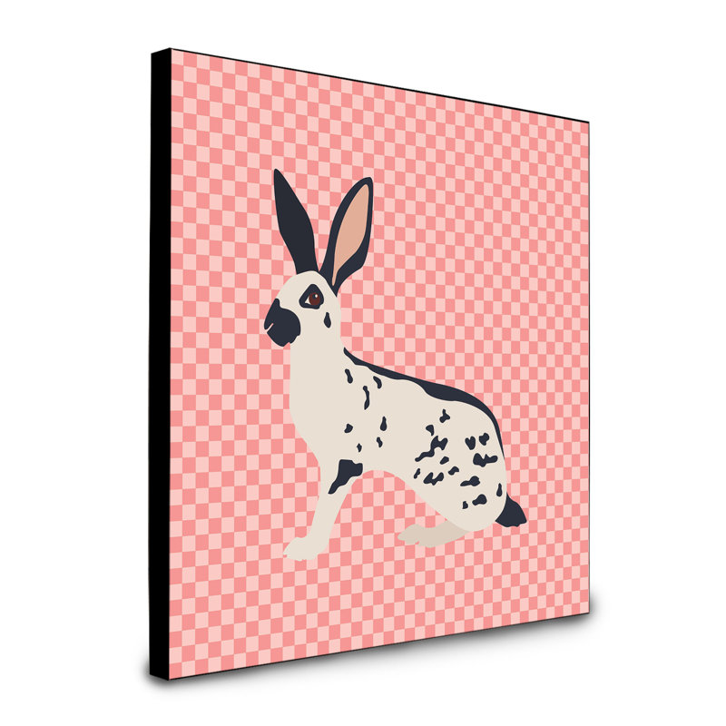 « english spot lapin », art encadré Imola, Rose