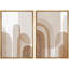«Mid-Century Yellow Grey», 2 pièces sur toile-99015582-99015580