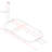 Utopia Alley Rustproof Aluminum Hoop Shower Rod With Ceiling Support for Clawfoot Tub, 54 Inch Extra Large Size by 26 Inch-50131465