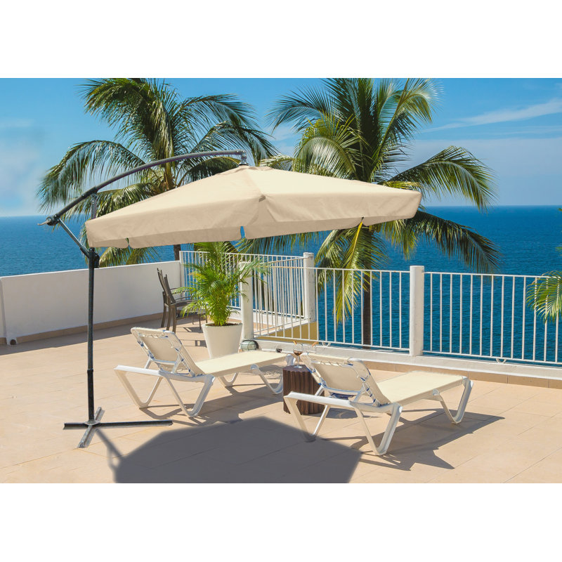 280cm Tilt Cantilever Parasol, Cream