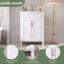 Meuble-lavabo 24 po avec lavabo supérieur, armoire de rangement moderne avec 2 portes à fermeture douce et tablette réglable, structure en bois massif-120194462